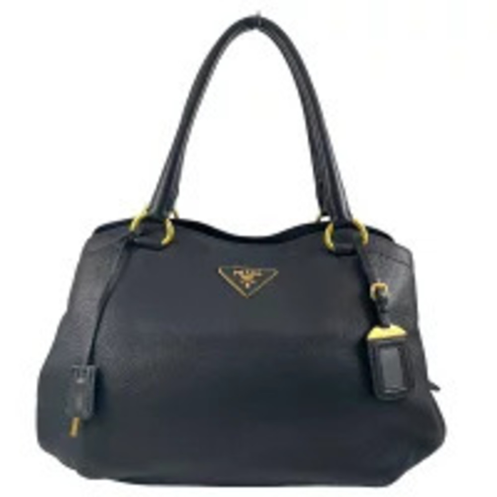 Prada Vitello Daino leather shoulder bag Black